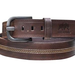 Brand New Berne Men's Brown Leather Western Belt